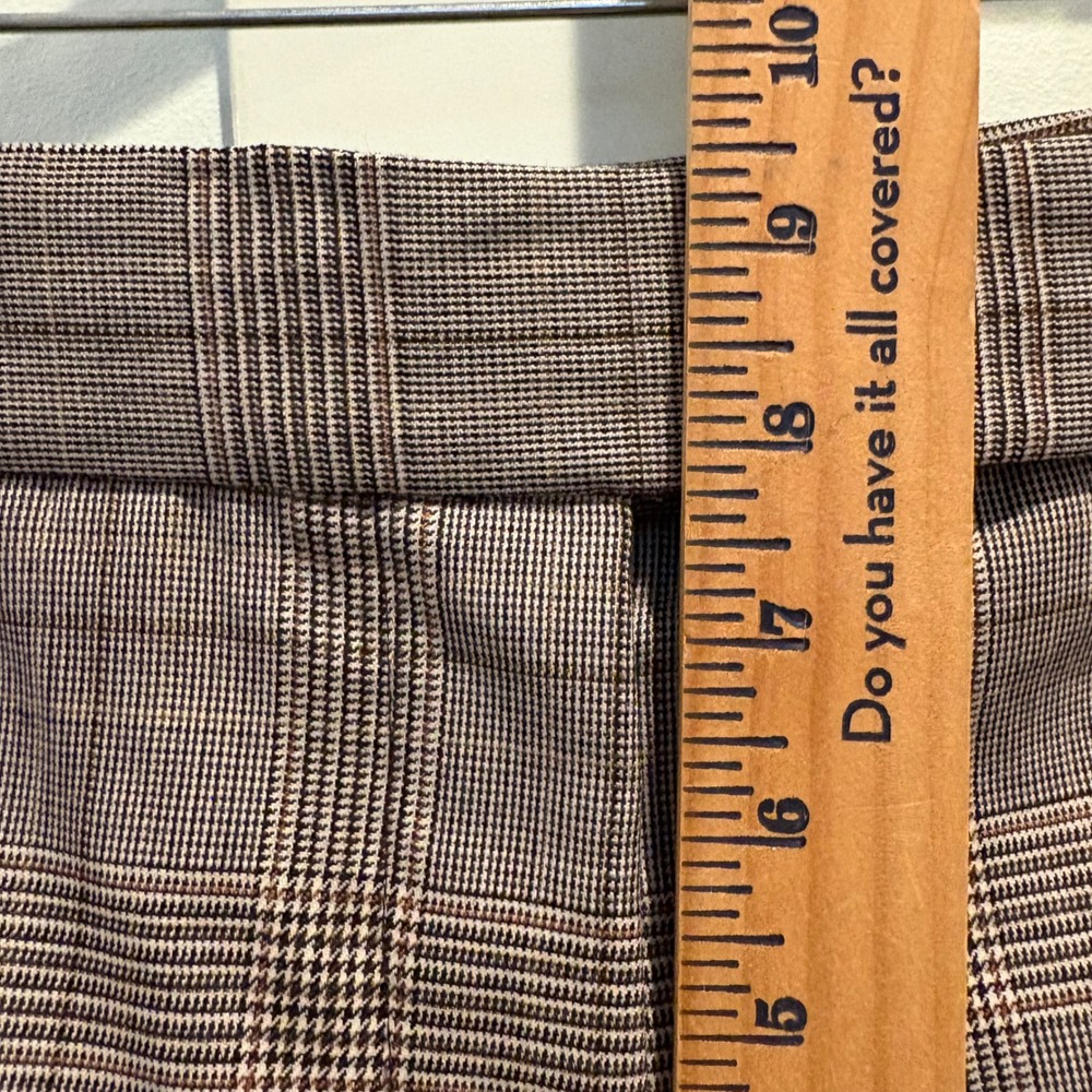 Tory Burch Glen Plaid Flare Trousers Women Sz 6 Wool Blend Wide Leg Dress Pants - Picture 12 of 16